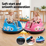 Darrahopens Baby & Kids > Ride On Cars, Go-karts & Bikes > Ride On Cars Kids Ride On Car Bumper Electric Toys Cars with Remote Control Stickers Light Blue Pink