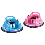 Darrahopens Baby & Kids > Ride On Cars, Go-karts & Bikes > Ride On Cars Kids Ride On Car Bumper Electric Toys Cars with Remote Control Stickers Light Blue Pink