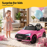 Darrahopens Baby & Kids > Ride On Cars, Go-karts & Bikes > Ride On Cars Ride On Car Licensed Audi RS3 Car for Kids 12V Remote Control Pink In Australia - Darrahopens