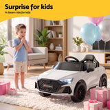 Darrahopens Baby & Kids > Ride On Cars, Go-karts & Bikes > Ride On Cars Ride On Car Licensed Audi RS3 Car for Kids 12V Remote Control White In Australia - Darrahopens