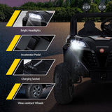 Darrahopens Baby & Kids > Ride On Cars, Go-karts & Bikes > Ride On Cars Rigo Kids Ride On Car Electric Toys Cars Headlight Music Remote Control Black