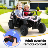 Darrahopens Baby & Kids > Ride On Cars, Go-karts & Bikes > Ride On Cars Rigo Kids Ride On Car Electric Toys Cars Headlight Music Remote Control Pink