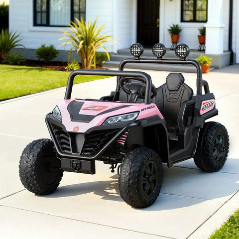 Darrahopens Baby & Kids > Ride On Cars, Go-karts & Bikes > Ride On Cars Rigo Kids Ride On Car Electric Toys Cars Headlight Music Remote Control Pink