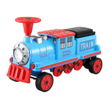 Darrahopens Baby & Kids > Ride On Cars, Go-karts & Bikes > Ride On Cars Rigo Kids Ride on Car Train 12V Electric Toy 2 Seaters Storage 87cm Blue In Australia - Darrahopens
