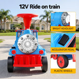 Darrahopens Baby & Kids > Ride On Cars, Go-karts & Bikes > Ride On Cars Rigo Kids Ride on Car Train 12V Electric Toy 2 Seaters Storage 87cm Blue In Australia - Darrahopens