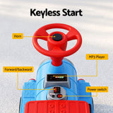 Darrahopens Baby & Kids > Ride On Cars, Go-karts & Bikes > Ride On Cars Rigo Kids Ride on Car Train 12V Electric Toy 2 Seaters Storage 87cm Blue In Australia - Darrahopens