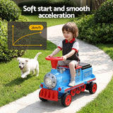 Darrahopens Baby & Kids > Ride On Cars, Go-karts & Bikes > Ride On Cars Rigo Kids Ride on Car Train 12V Electric Toy 2 Seaters Storage 87cm Blue In Australia - Darrahopens