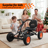 Darrahopens Baby & Kids > Ride On Cars, Go-karts & Bikes > Ride On Cars Rigo Pedal Go Kart Kids with Plastic Wheels Forward Reverse Black 84cm In Australia - Darrahopens