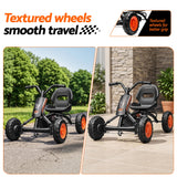 Darrahopens Baby & Kids > Ride On Cars, Go-karts & Bikes > Ride On Cars Rigo Pedal Go Kart Kids with Plastic Wheels Forward Reverse Black 84cm In Australia - Darrahopens
