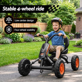 Darrahopens Baby & Kids > Ride On Cars, Go-karts & Bikes > Ride On Cars Rigo Pedal Go Kart Kids with Plastic Wheels Forward Reverse Black 84cm In Australia - Darrahopens