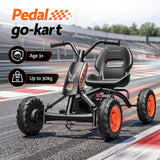 Darrahopens Baby & Kids > Ride On Cars, Go-karts & Bikes > Ride On Cars Rigo Pedal Go Kart Kids with Plastic Wheels Forward Reverse Black 84cm In Australia - Darrahopens