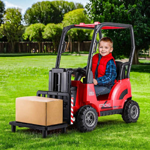 Darrahopens Baby & Kids > Ride on Cars, Go-karts & Bikes Rigo Kids Electric Ride On Car Forklift Loader Toys Cars Horn Remote 12V Red