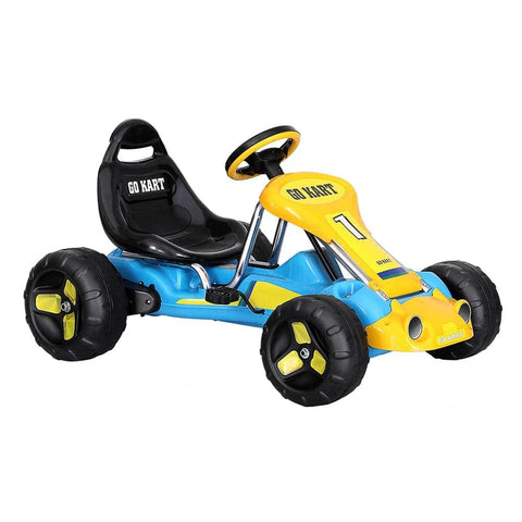 Darrahopens Baby & Kids > Ride on Cars, Go-karts & Bikes Rigo Kids Pedal Go Kart Ride On Toys Racing Car Plastic Tyre Blue