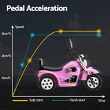 Darrahopens Baby & Kids > Ride on Cars, Go-karts & Bikes Rigo Kids Ride On Car Motorcycle Motorbike Electric Toys Horn Music 6V Pink