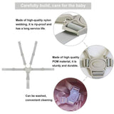 Darrahopens Baby & Kids > Strollers > Stroller & Pram Accessories Adjustable 5-Point Safety Harness for Child Car Seats and Strollers, Gray - Compatible with Most Brands