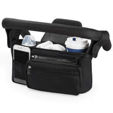 Darrahopens Baby & Kids > Strollers > Stroller & Pram Accessories Black Universal Stroller Organiser Caddy with Insulated Cup Holders and Detachable Wristlet