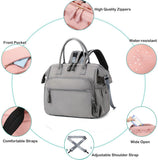 Darrahopens Baby & Kids > Strollers > Stroller & Pram Accessories Convertible Diaper Bag - Wide Opening - 14 Pockets - Stylish - Baby Changing Bag - with Stroller Buckle - Diaper Bag - Waterproof (Gray)