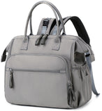 Darrahopens Baby & Kids > Strollers > Stroller & Pram Accessories Convertible Diaper Bag - Wide Opening - 14 Pockets - Stylish - Baby Changing Bag - with Stroller Buckle - Diaper Bag - Waterproof (Gray)