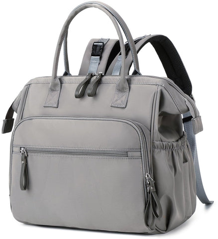 Darrahopens Baby & Kids > Strollers > Stroller & Pram Accessories Convertible Diaper Bag - Wide Opening - 14 Pockets - Stylish - Baby Changing Bag - with Stroller Buckle - Diaper Bag - Waterproof (Gray)
