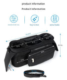 Darrahopens Baby & Kids > Strollers > Stroller & Pram Accessories Grey and Black Stitching Universal Stroller Organiser Caddy with Insulated Cup Holders and Detachable Wristlet