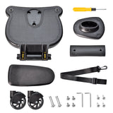 Darrahopens Baby & Kids > Strollers > Stroller & Pram Accessories Universal Pram Board Seat and Stand Up Adjustable Buggy Board Pushchair with Bear Pattern Removable Seat Fits Most Strollers Holds Children Up to 25kg