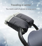 Darrahopens Baby & Kids > Strollers > Stroller & Pram Accessories Warm gloves for strollers - water-repellent gloves for winter and snowy days - cold-resistant gloves for strollers - windproof and thickened (black)