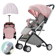 Darrahopens Baby & Kids > Strollers > Strollers & Prams Lightweight Compact Baby Stroller Pram in Pink - Easy Fold for Travel, Suitable for Ages 0-5 Years In Australia - Darrahopens