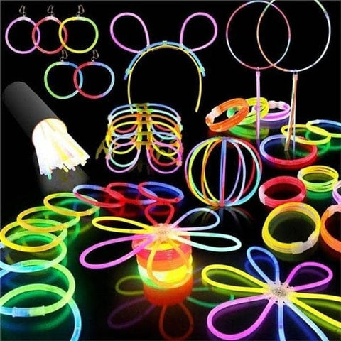 Darrahopens Baby & Kids > Toys 15 GLOW STICKS Party Light Glow In The Dark Rave NECKLACE Disco Bulk