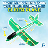 Darrahopens Baby & Kids > Toys Party Central 24PCE Aerodynamic Foam Glider Planes Various Colours 37 x 48cm