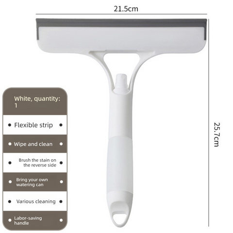 Darrahopens Commercial > Commercial Others > Commercial Cleaning Equipment 2-PCS White 3-in-1 Window Squeegee with Built-in Spray Bottle and TPR Scraper for Glass and Car Windshields Professional Multi-Purpose Local Cleaning Solution