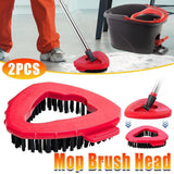 Darrahopens Commercial > Commercial Others > Commercial Cleaning Equipment 2PCS Triangle Rotating Mop Head Replacement Floor Brush Universal Cleaning Mop