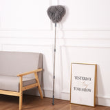 Darrahopens Commercial > Commercial Others > Commercial Cleaning Equipment Grey Long Handle Ceiling Fan Duster with Hollow Microfiber Head and Extendable Stainless Steel Pole for High Reach Home Cleaning Efficiency