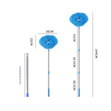 Darrahopens Commercial > Commercial Others > Commercial Cleaning Equipment Royal blue Long Handle Ceiling Fan Duster with Hollow Microfiber Head and Extendable Stainless Steel Pole for High Reach Home Cleaning Efficiency