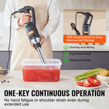 Darrahopens Commercial > Commercial Others > Commercial Cleaning Equipment VEVOR Commercial Immersion Blender, 350W Heavy Duty Hand Mixer, 12 inch Stepless Variable Speed Mixer with Stainless Steel Blade, Multi-Purpose Portable Mixer for Soup, Sauces, Mashed Potatoes, Cream