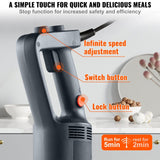 Darrahopens Commercial > Commercial Others > Commercial Cleaning Equipment VEVOR Commercial Immersion Blender, 750W 12" Heavy Duty Hand Mixer, Variable Speed Kitchen Stick Mixer with 304 Stainless Steel Blade, Multi-Purpose Portable Mixer for Soup, Smoothie, Puree, Baby Food
