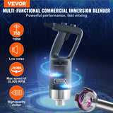 Darrahopens Commercial > Commercial Others > Commercial Cleaning Equipment VEVOR Commercial Immersion Blender, 750W 12" Heavy Duty Hand Mixer, Variable Speed Kitchen Stick Mixer with 304 Stainless Steel Blade, Multi-Purpose Portable Mixer for Soup, Smoothie, Puree, Baby Food