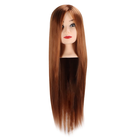Darrahopens Commercial > Commercial Others > Mannequins Light Brown Hair Braid Styling Mannequin Head for Hairdressing Training with Makeup