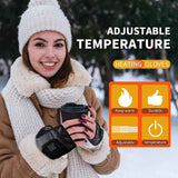 Darrahopens Commercial > Commercial Others > Office Supplies 1 Pairs Wireless Electric 3 Levels Heated Fingerless Gloves  with Windproof Waterproof PU Leather, USB-C Rechargeable Outdoor Activities Hand Warmer for Men Women Riding Home Office