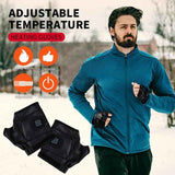 Darrahopens Commercial > Commercial Others > Office Supplies 1 Pairs Wireless Electric 3 Levels Heated Fingerless Gloves  with Windproof Waterproof PU Leather, USB-C Rechargeable Outdoor Activities Hand Warmer for Men Women Riding Home Office