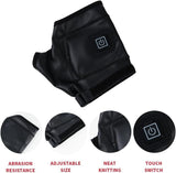 Darrahopens Commercial > Commercial Others > Office Supplies 1 Pairs Wireless Electric 3 Levels Heated Fingerless Gloves  with Windproof Waterproof PU Leather, USB-C Rechargeable Outdoor Activities Hand Warmer for Men Women Riding Home Office