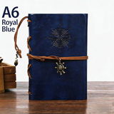 Darrahopens Commercial > Commercial Others > Office Supplies 2-Pack A6 Nautical Vintage PU Leather Student Notebook - Pirate Style Strapped Diary with 150 Pages of Refillable Kraft Paper(Royal Blue)