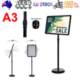 Darrahopens Commercial > Commercial Others > Office Supplies A3 Floor Poster Stand Foyer Pedestal Sign Holder Business Menu Display Stand