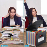 Darrahopens Commercial > Commercial Others > Office Supplies A4 Document Organiser 25 Compartments Multilayer Folder Office File Storage