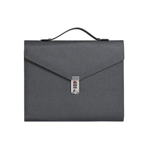 Darrahopens Commercial > Commercial Others > Office Supplies Black Anti-Theft Document Organizer with Secure Password Lock - Waterproof PU Leather Confidential File Bag