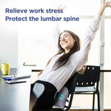 Darrahopens Commercial > Commercial Others > Office Supplies Black Ergonomic Memory Foam Lumbar Support Pillow and Back Cushion - Big Ear Contoured Design, Breathable Cover & Adjustable Strap for Office Car Seats, 17.9 x 10.23 x 4.33"