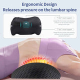 Darrahopens Commercial > Commercial Others > Office Supplies Black Ergonomic Memory Foam Lumbar Support Pillow and Back Cushion - Big Ear Contoured Design, Breathable Cover & Adjustable Strap for Office Car Seats, 17.9 x 10.23 x 4.33"