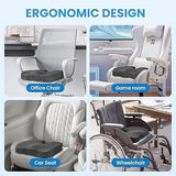 Darrahopens Commercial > Commercial Others > Office Supplies Black Ergonomic Memory Foam U-Shaped Seat Cushion - Breathable Orthopedic Pressure Relief Pillow with ZIpper Cover & Handle (45 x 36 CM)