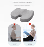 Darrahopens Commercial > Commercial Others > Office Supplies Black Ergonomic U-Shaped Memory Foam Seat Cushion - Coccyx Relief & Posture Support with Breathable Cover