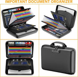 Darrahopens Commercial > Commercial Others > Office Supplies Black Fireproof EVA Hard-Shell File Organizer Briefcase with Combination Lock Waterproof Accordion Document Storage Bag for Australian Home Office and Business