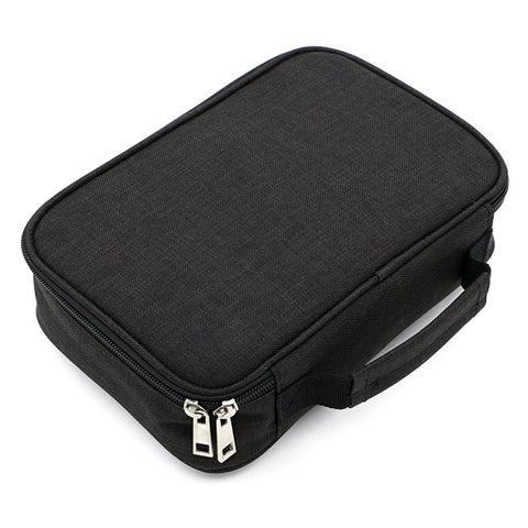 Darrahopens Commercial > Commercial Others > Office Supplies Black Large Capacity 72-Slot Pencil Case - Multi-functional Oxford Cloth Storage for Students, Artists & Stationery (23x7x16 cm, 228g)